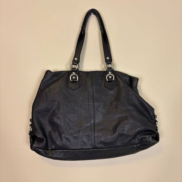 Coach Black Leather Shoulder Purse - Picture 6 of 11